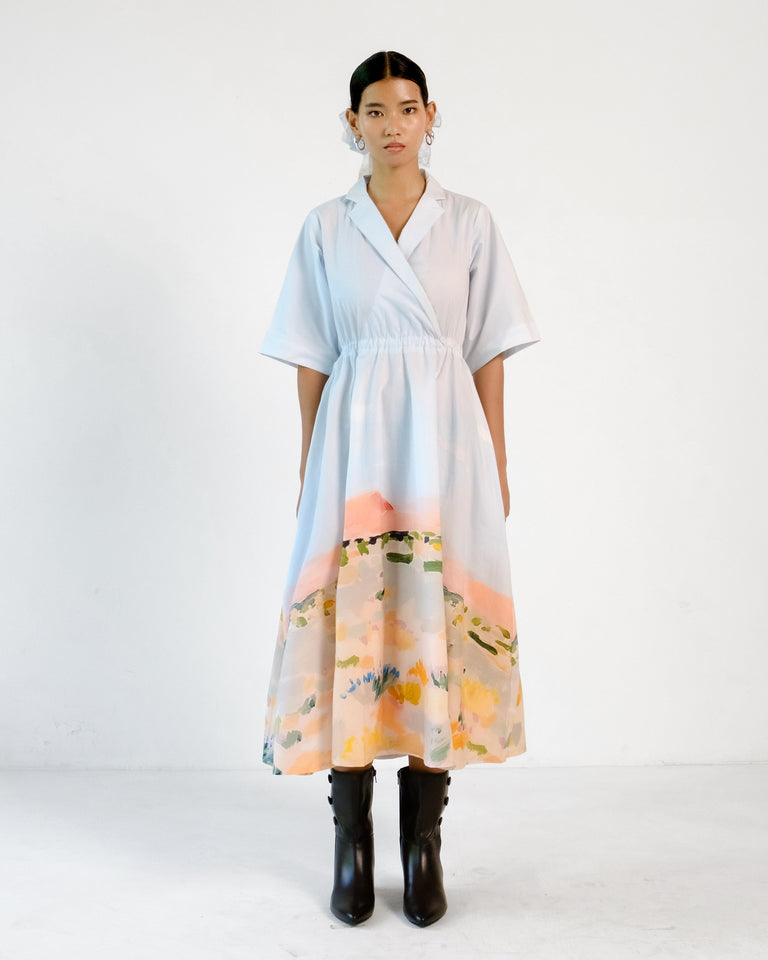 Load image into Gallery viewer, Tromso Lapel Printed Dress