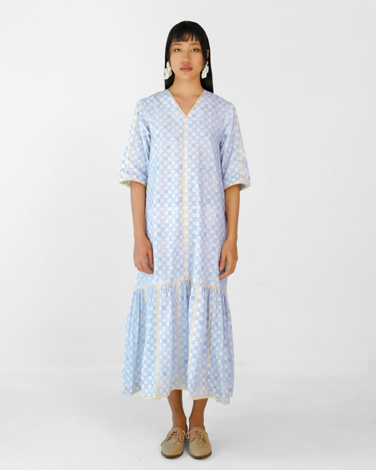 Svalbard Blue Checkered Dress