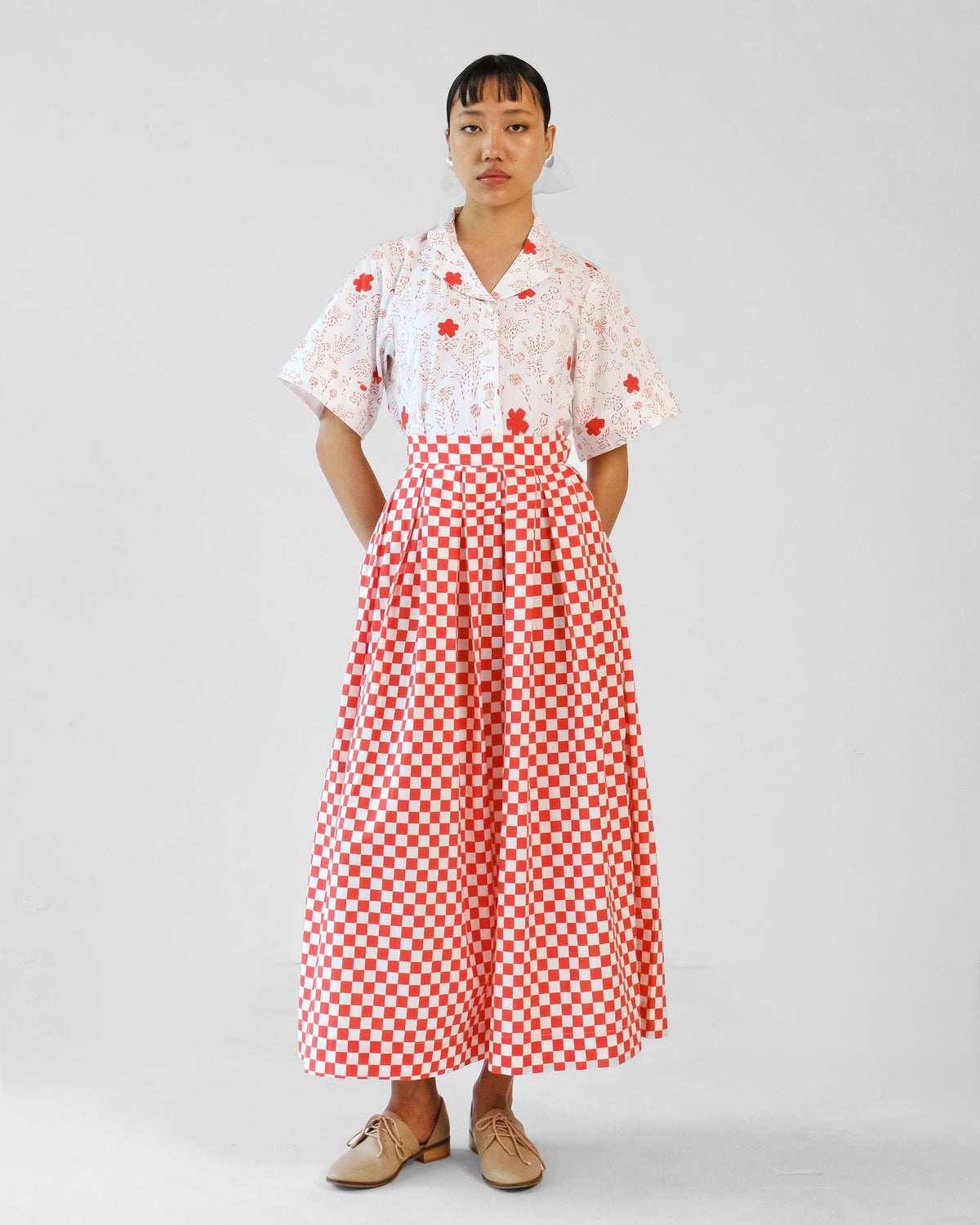 Eden Checkered Skirt & Floral Top