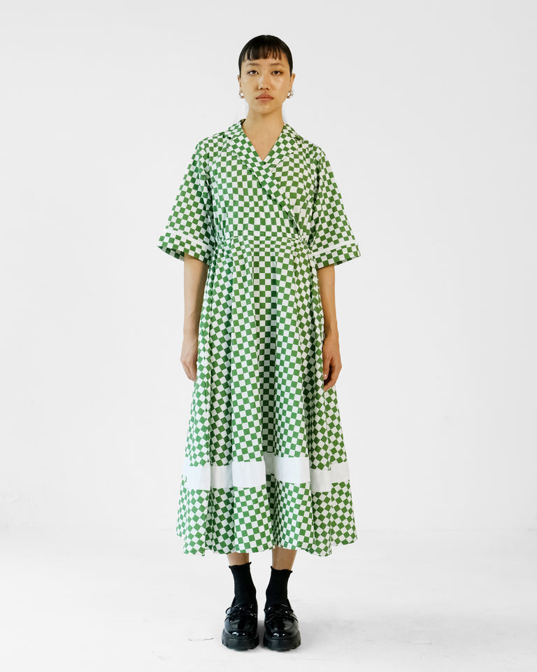 Load image into Gallery viewer, Juliette Lapel Checkered Dress