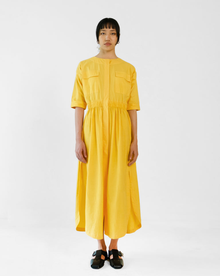 Load image into Gallery viewer, Fernvale Elasticated dress - Yellow