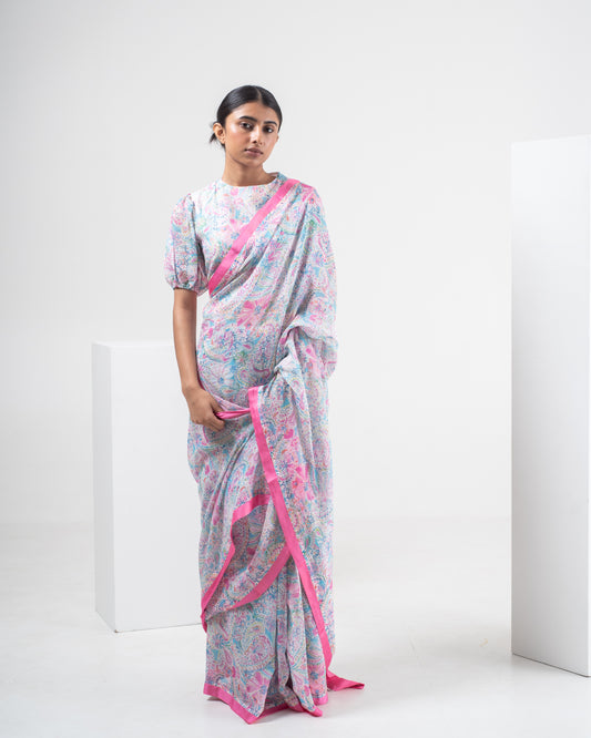Maze Printed Chanderi Silk Saree