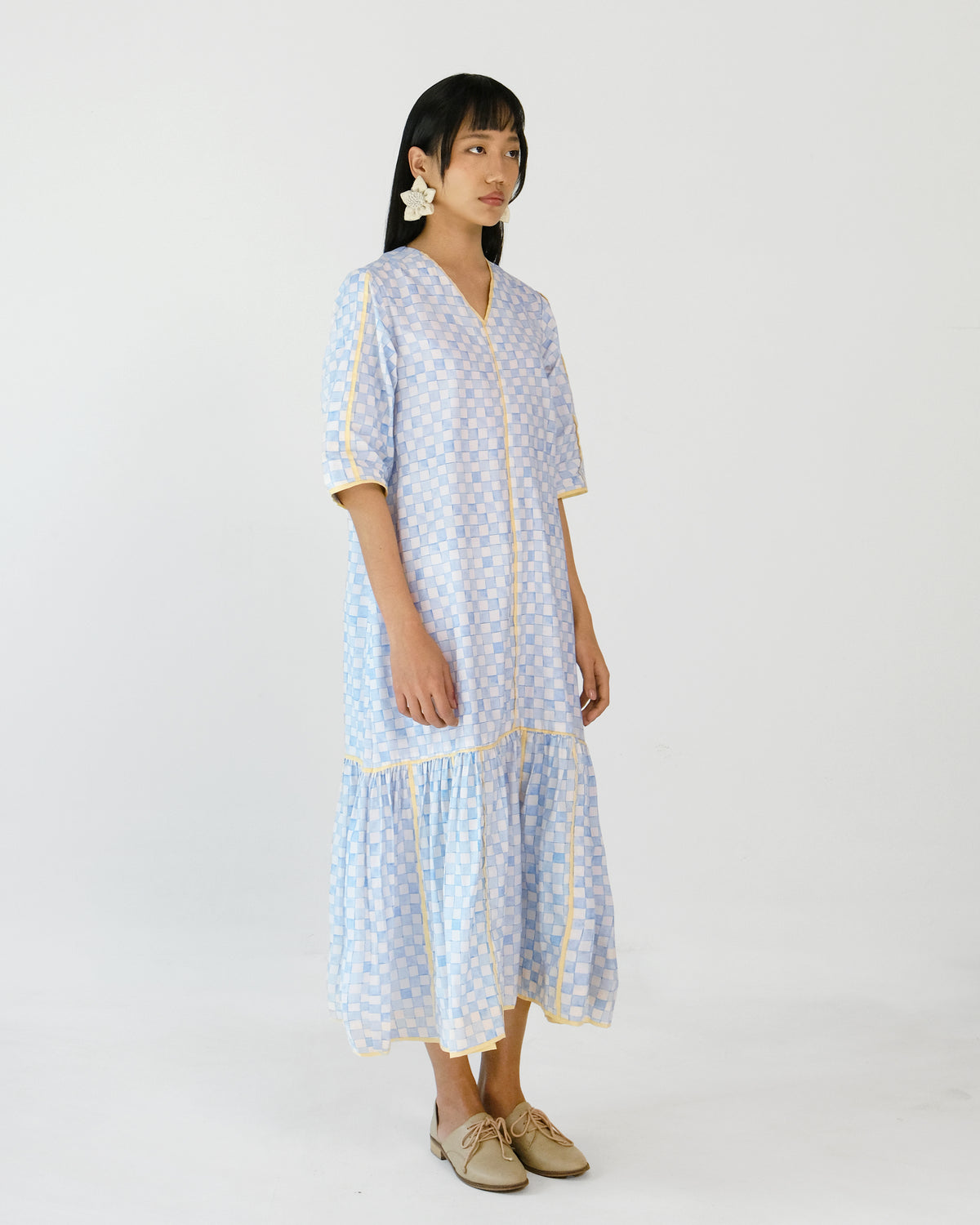 Svalbard Blue Checkered Dress