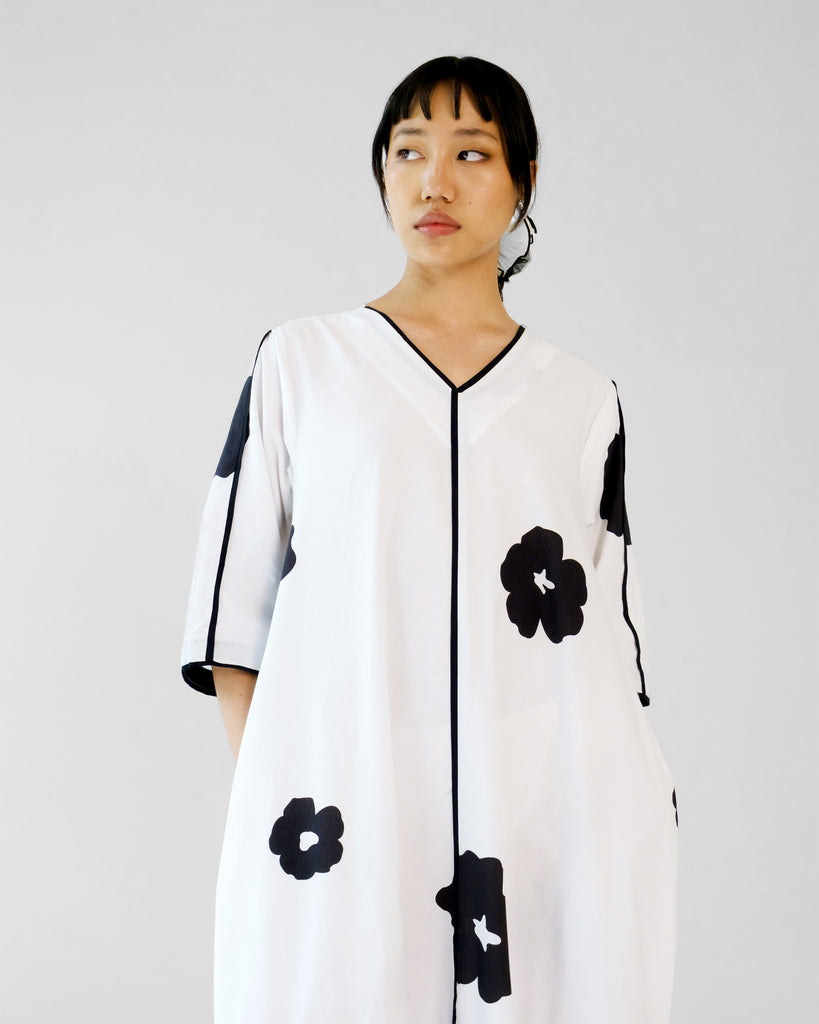 Sylvanmere Floral Dress - B & W