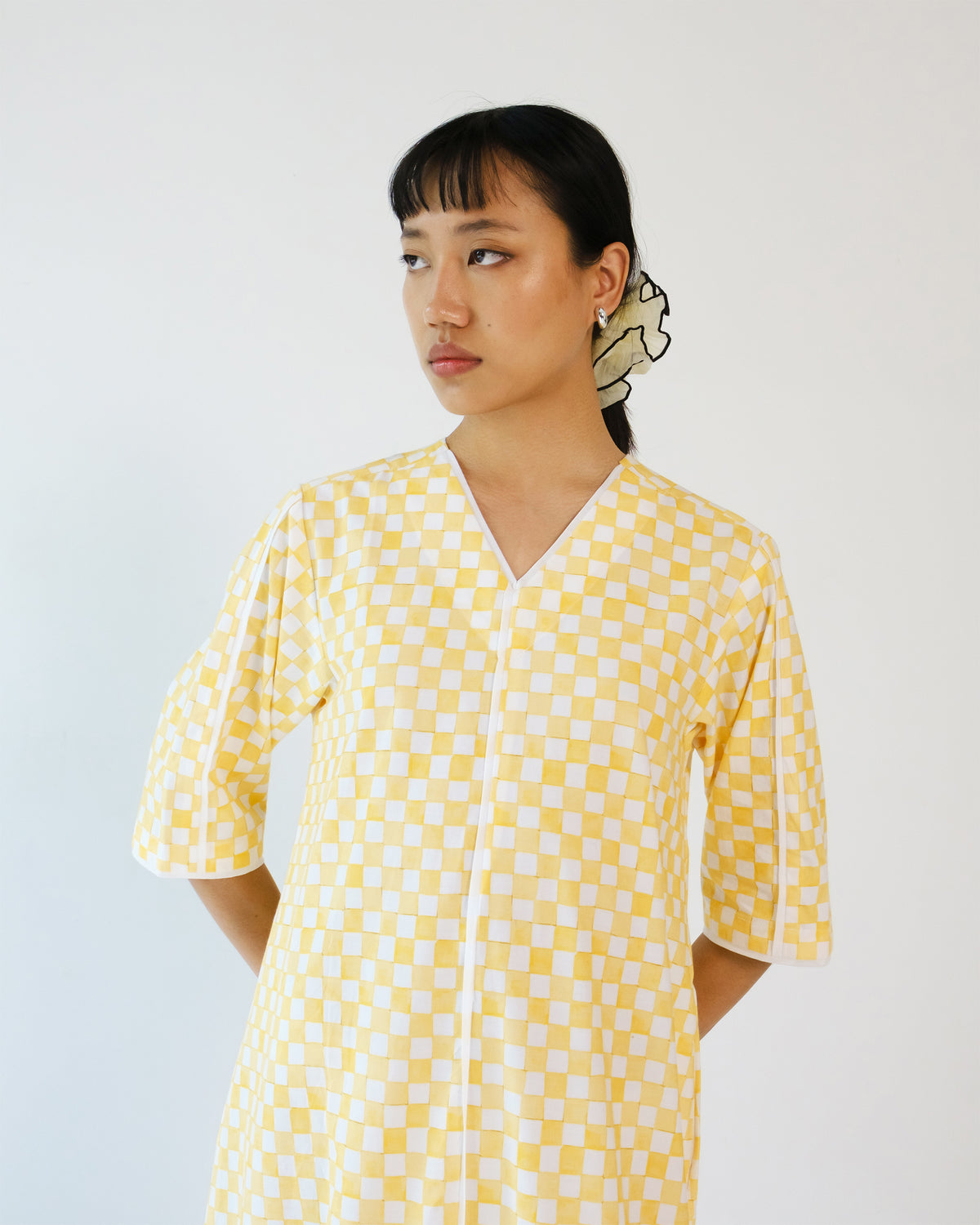 Svalbard Checkered Dress - Yellow