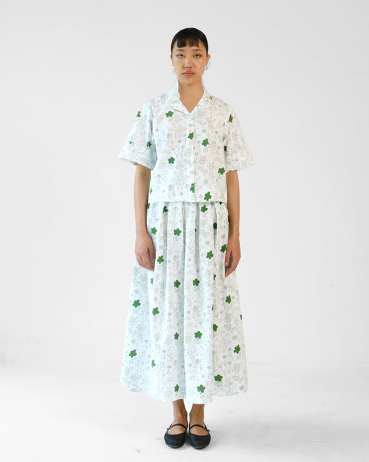 Florence Green Floral Skirt & Top