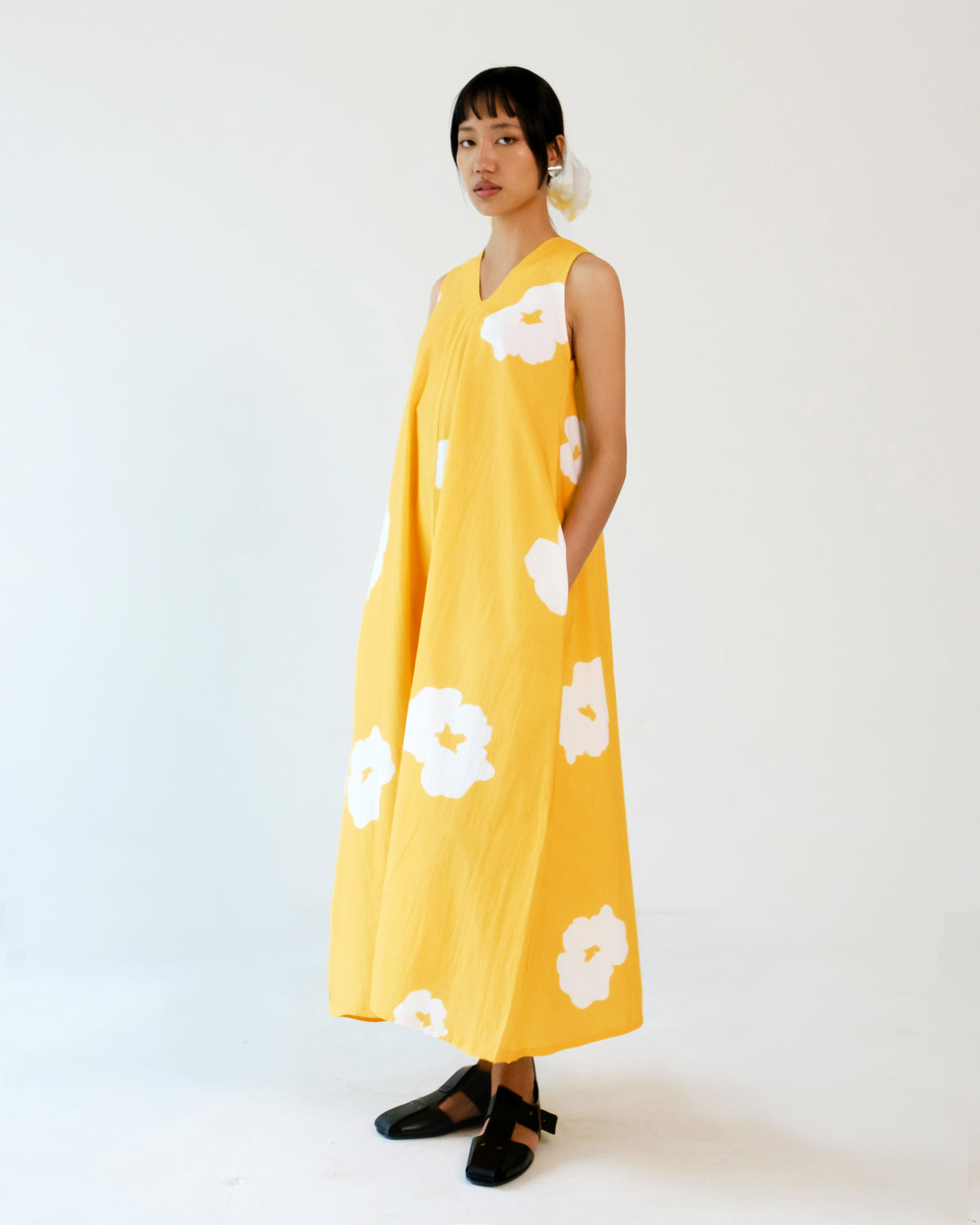 Arabella Yellow Sleeveless Dress