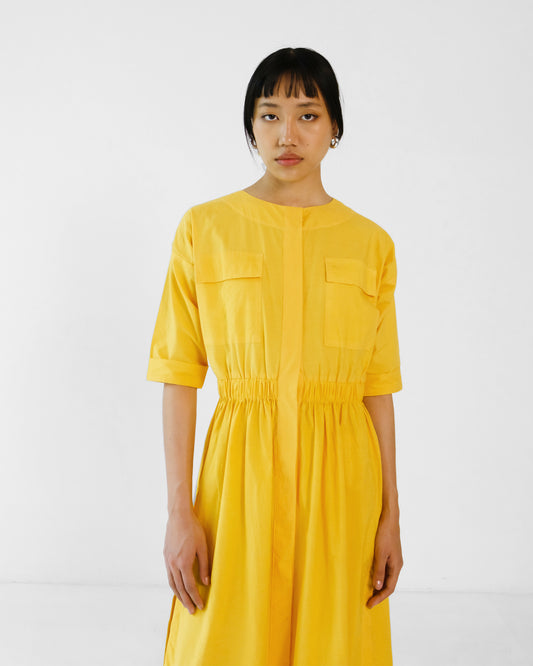 Fernvale Elasticated dress - Yellow