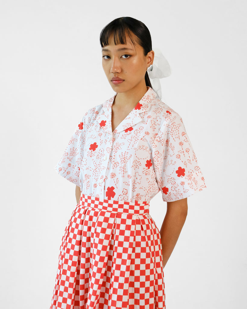 Eden Checkered Skirt & Floral Top