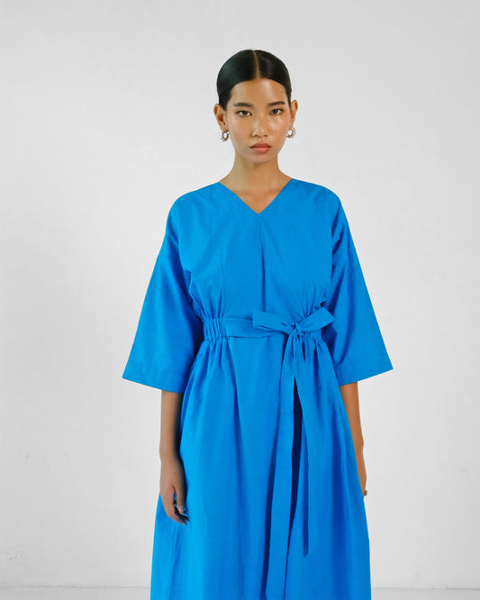 Madera Belt Dress - Electric Blue