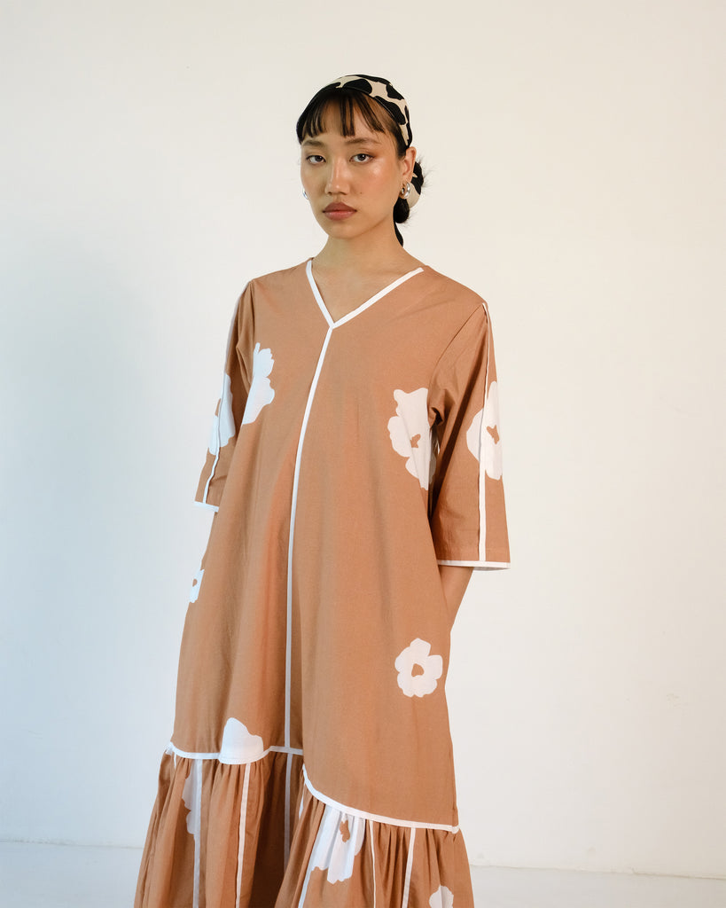 Sylvanmere Floral Dress - Mocha