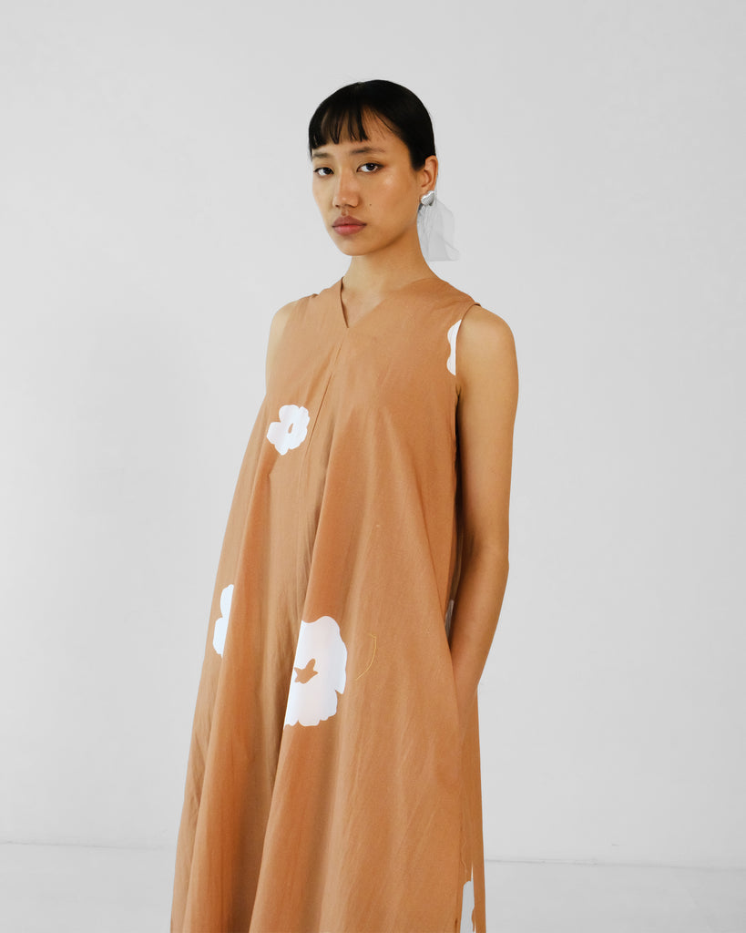 Arabella Mocha Sleeveless Dress