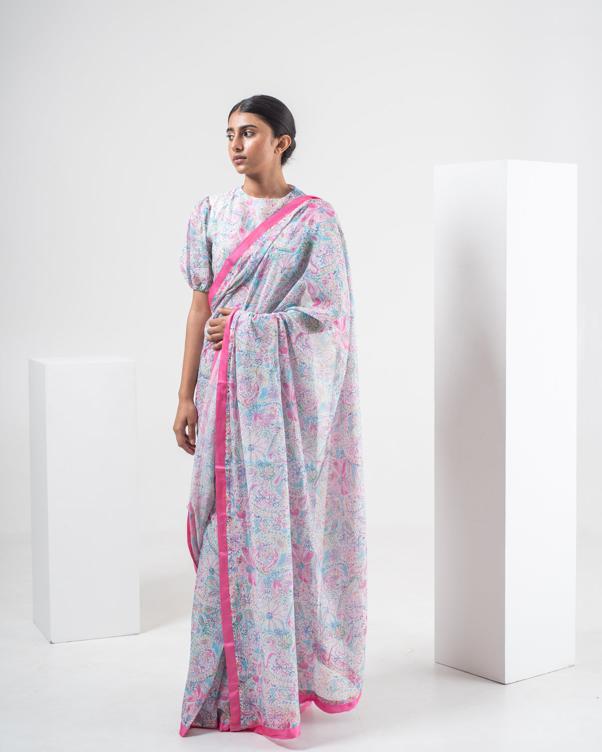 Maze Printed Chanderi Silk Saree