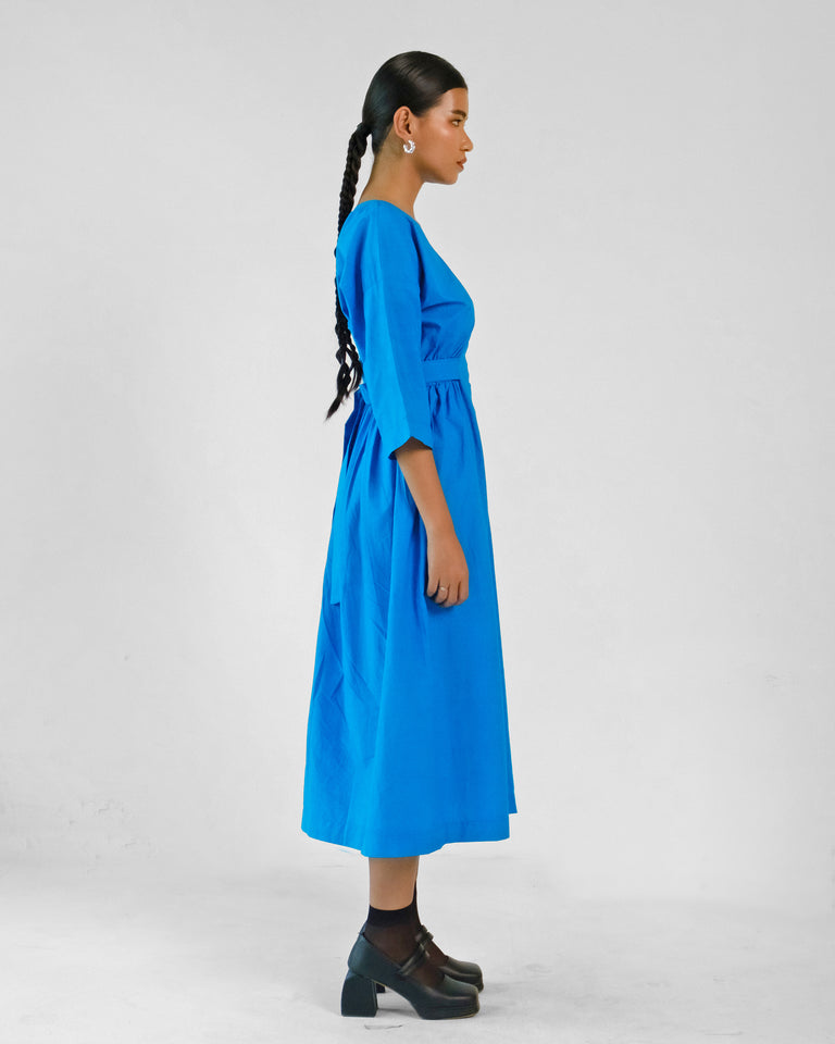 Load image into Gallery viewer, Madera Belt Dress - Electric Blue