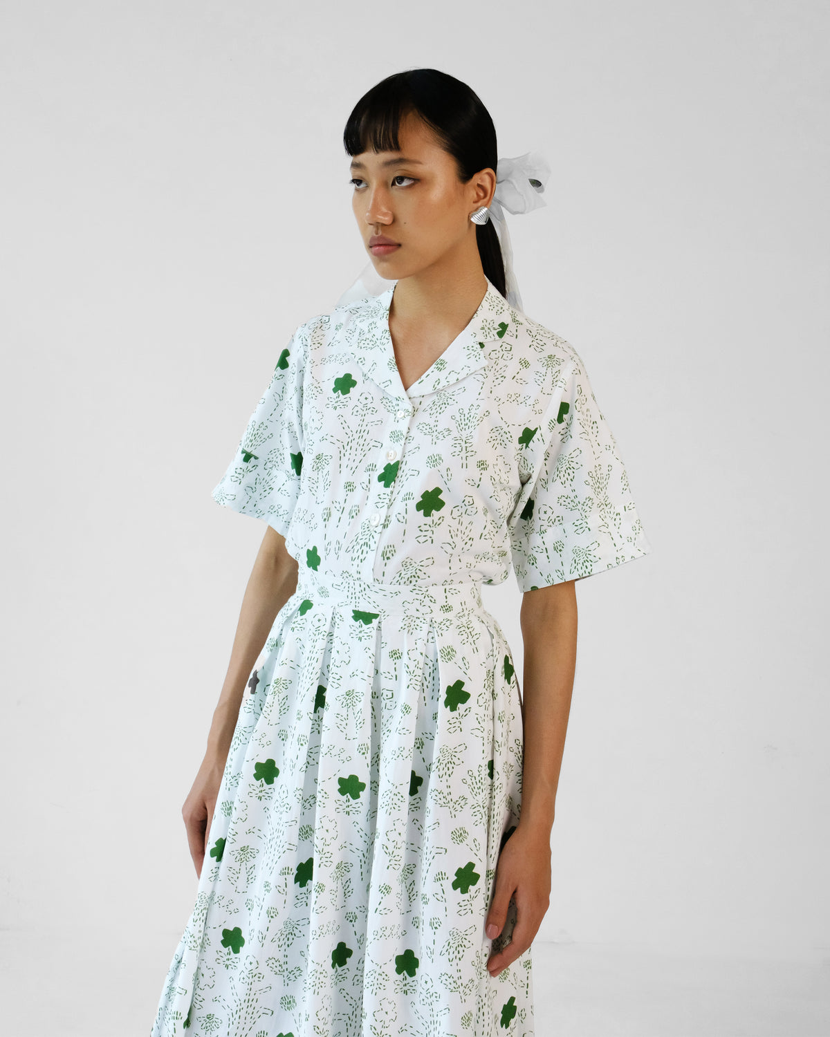 Florence Green Floral Skirt & Top