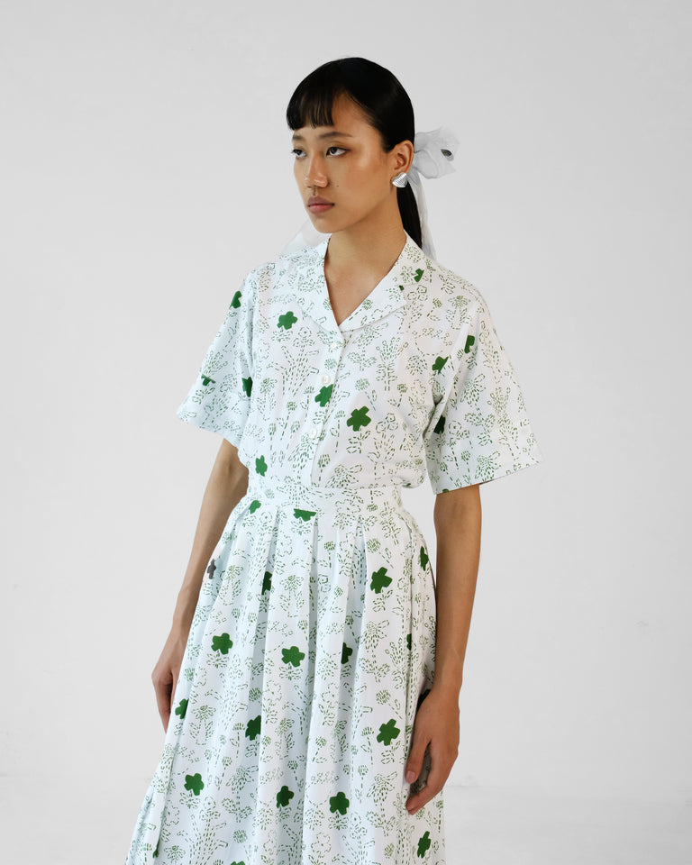 Load image into Gallery viewer, Florence Green Floral Skirt & Top