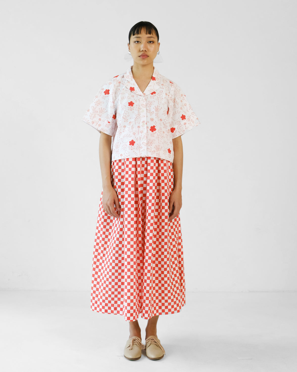 Eden Checkered Skirt & Floral Top