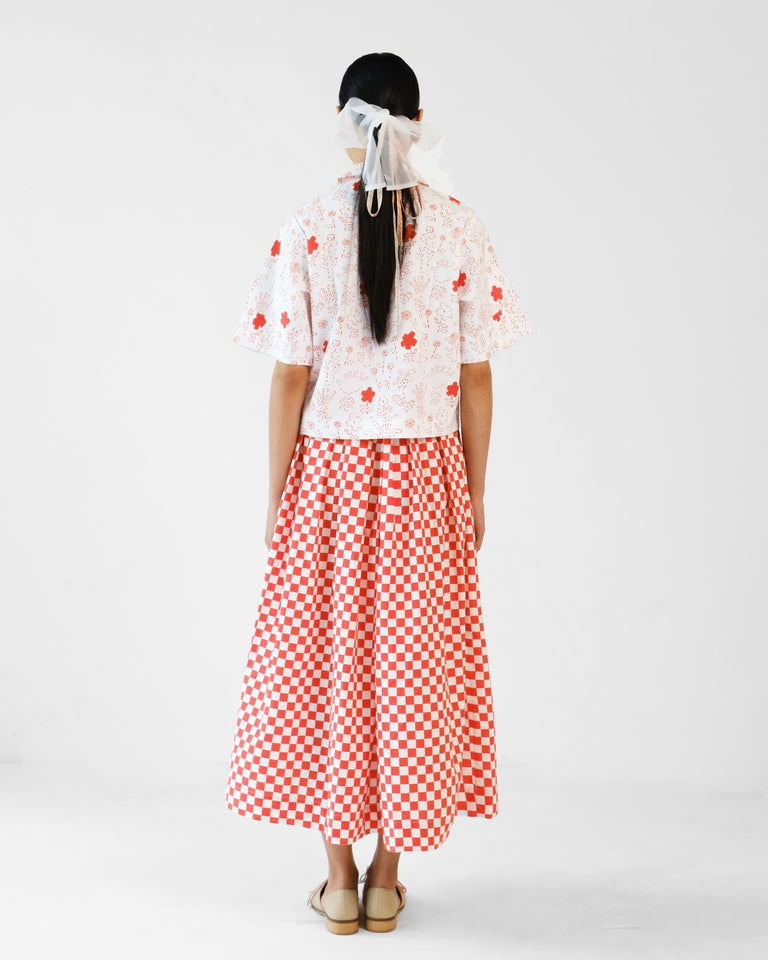 Load image into Gallery viewer, Eden Checkered Skirt & Floral Top