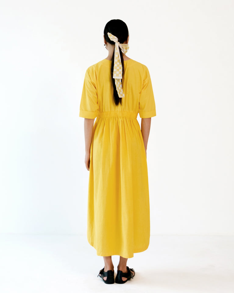 Load image into Gallery viewer, Fernvale Elasticated dress - Yellow