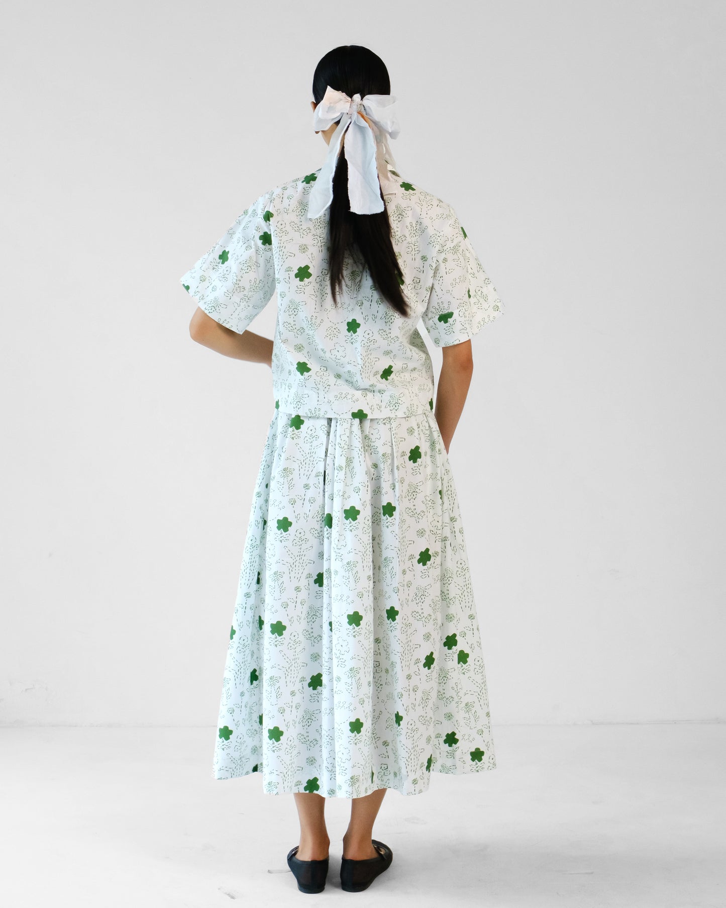 Florence Green Floral Skirt & Top