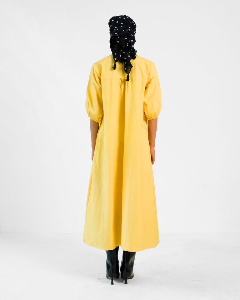 Load image into Gallery viewer, Iris Pleated Yellow Dress