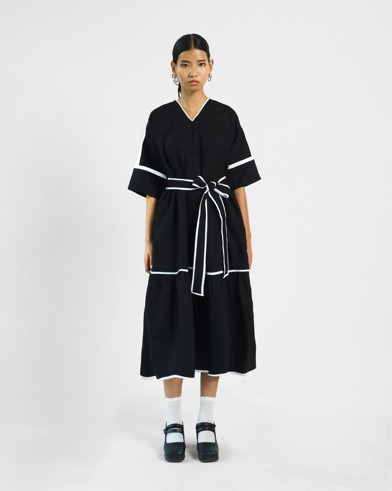 Load image into Gallery viewer, Avery Belt Applique Dress