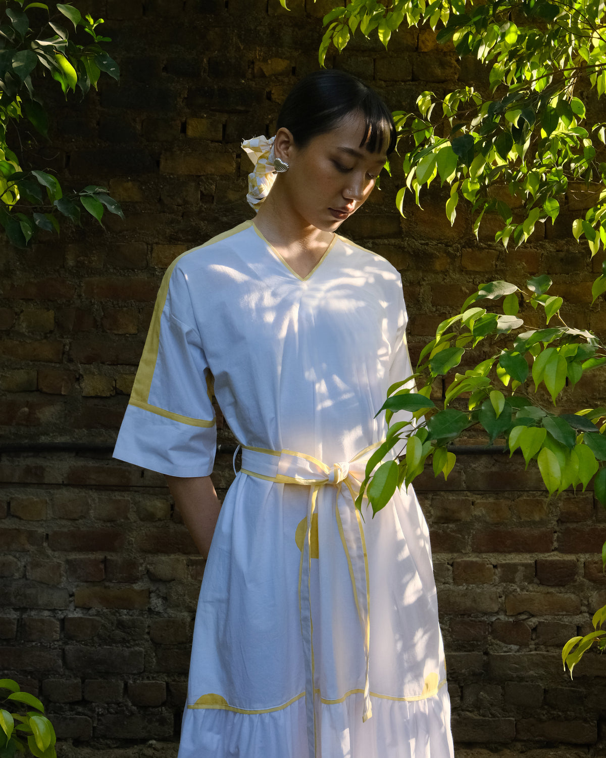 Iris Belt Applique Dress