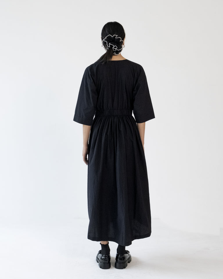 Load image into Gallery viewer, Fernvale Elasticated dress - Black