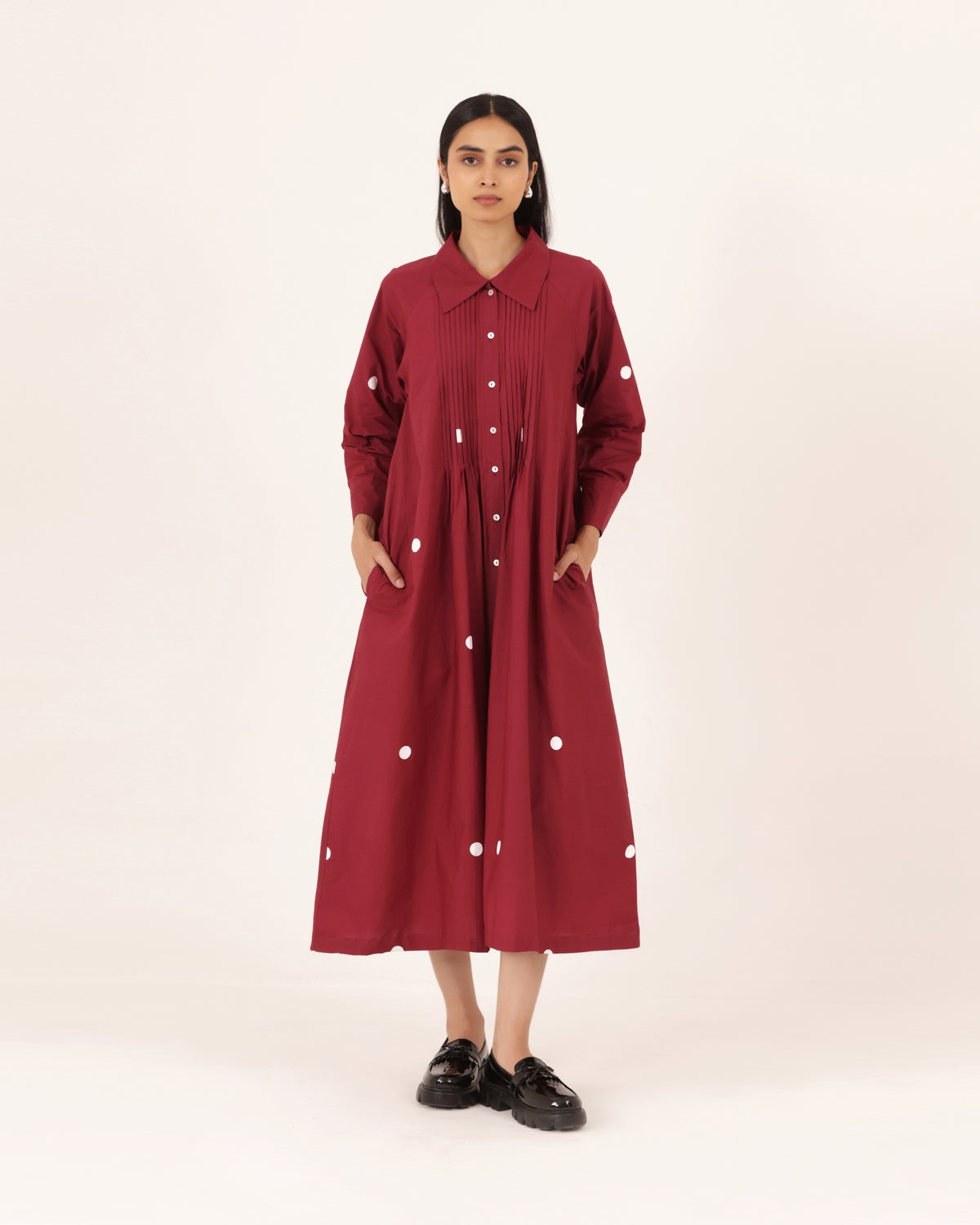 Juniper Pintuck Polka Dress
