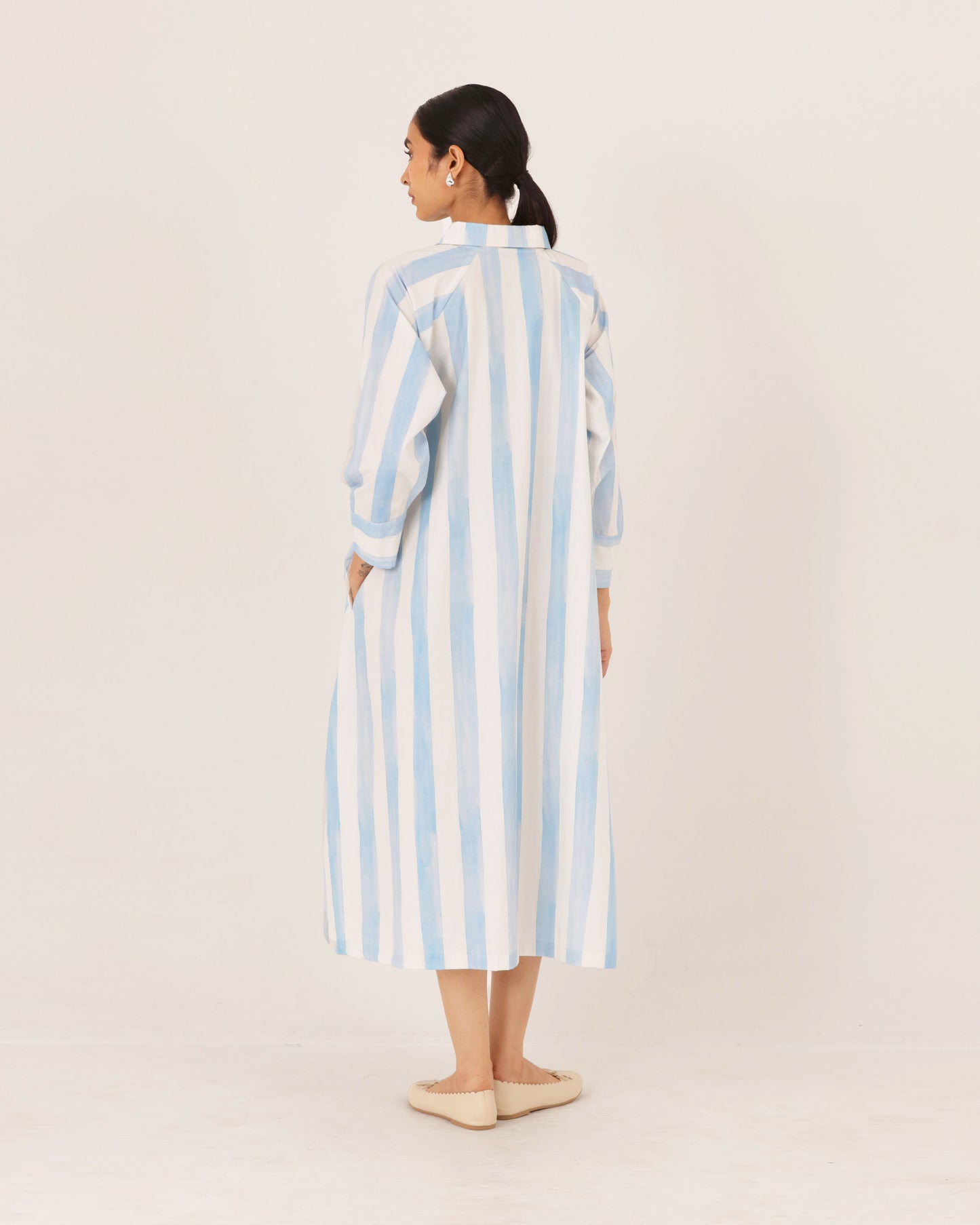 Vale Pintuck Stripe Dress
