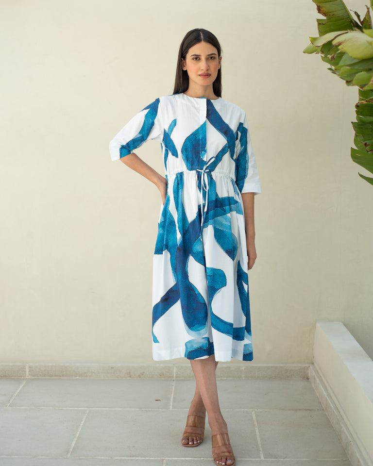 Load image into Gallery viewer, Verona Drawstring Dress
