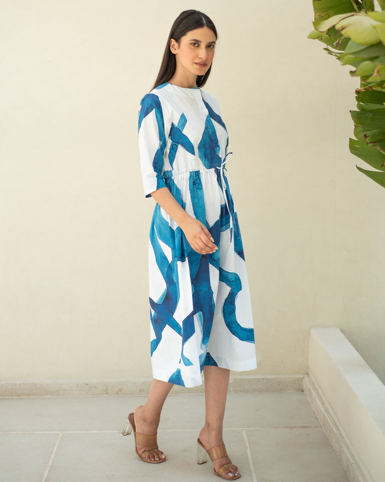 Load image into Gallery viewer, Verona Drawstring Dress