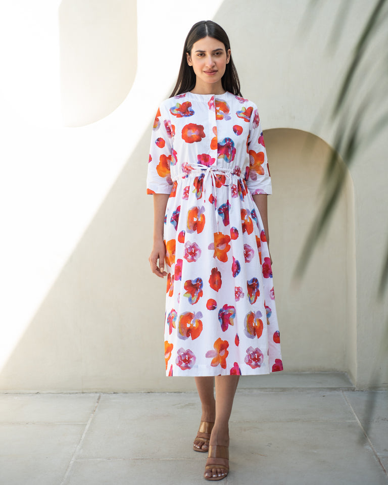 Load image into Gallery viewer, Kusama Drawstring Dress