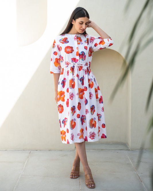 Kusama Drawstring Dress