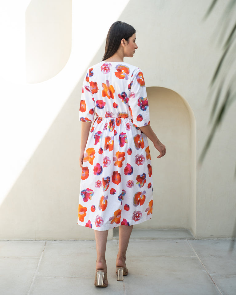 Load image into Gallery viewer, Kusama Drawstring Dress