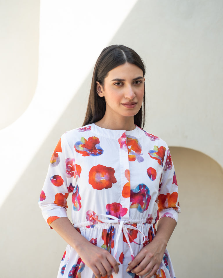Load image into Gallery viewer, Kusama Drawstring Dress