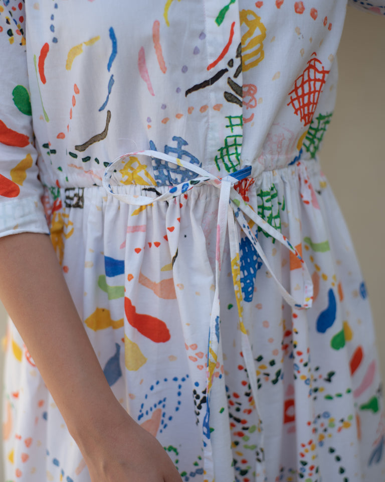 Load image into Gallery viewer, Filora Drawstring Dress