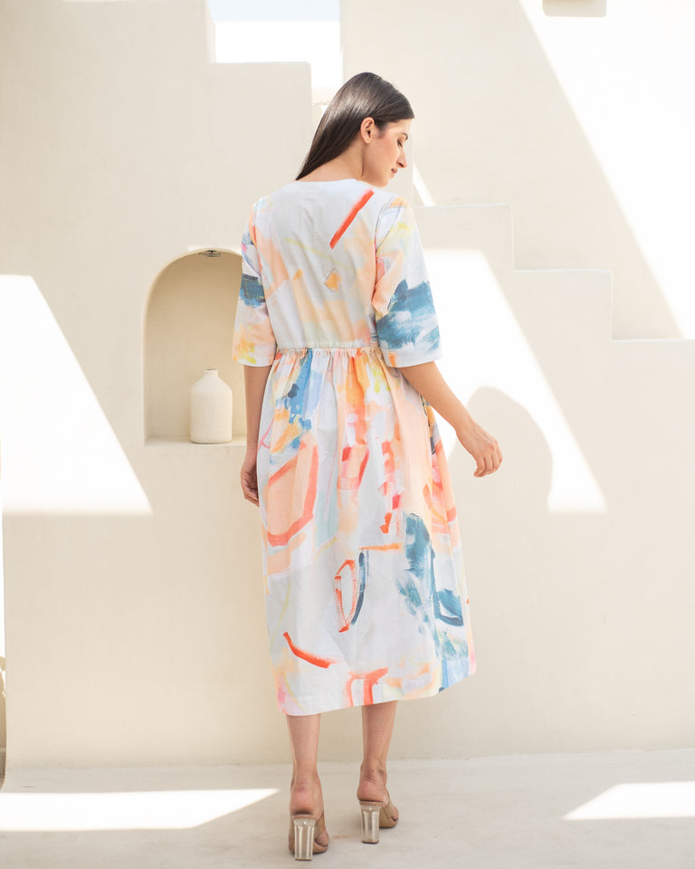 Load image into Gallery viewer, Zenia Drawstring Dress