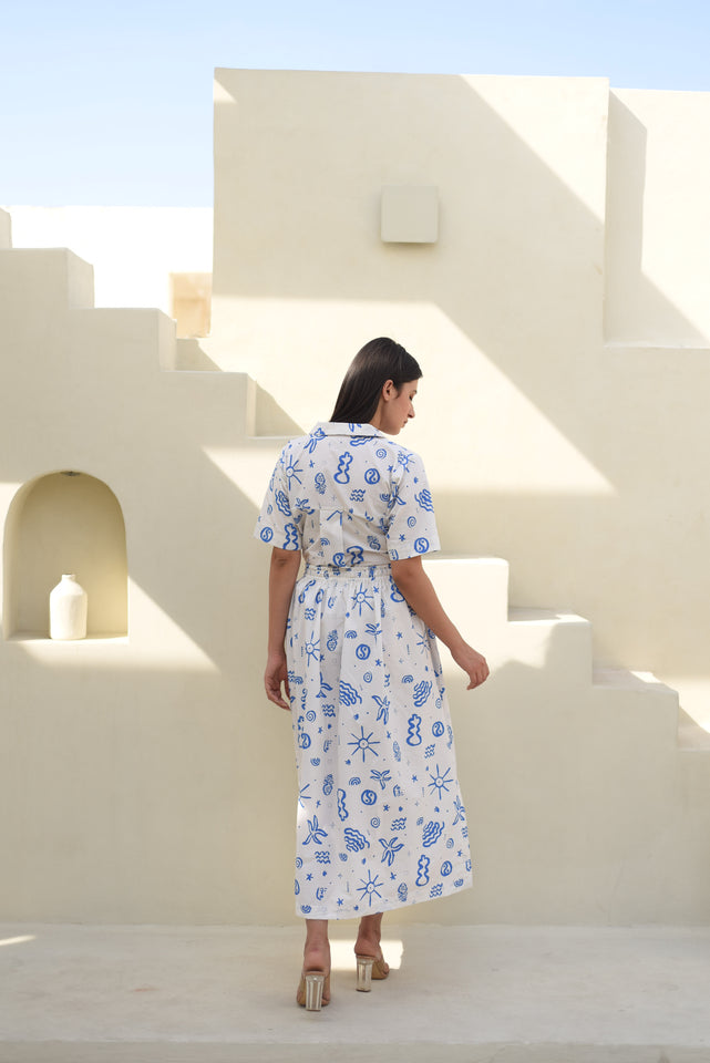Load image into Gallery viewer, June Cuban Collar & Skirt Co-ord Set