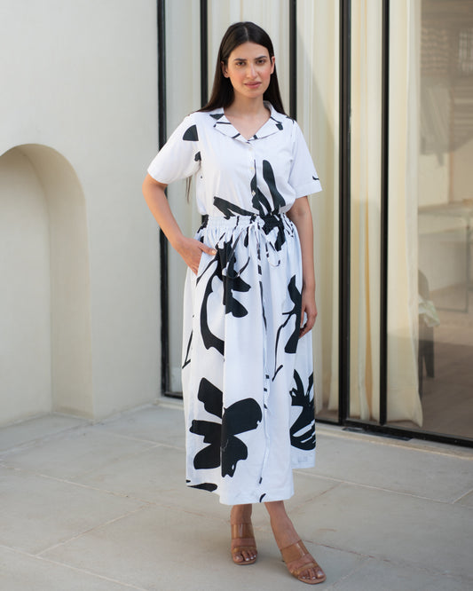 Chloe Cuban Collar & Skirt Co-ord Set