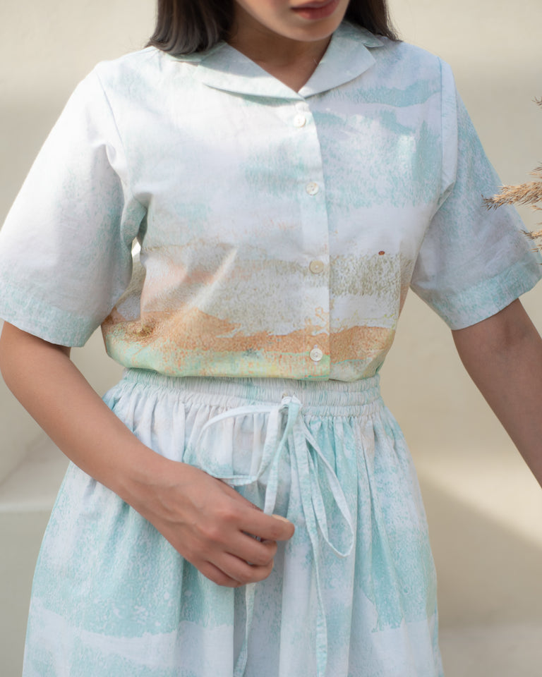 Load image into Gallery viewer, Barbados Cuban Collar & Skirt Co-ord Set