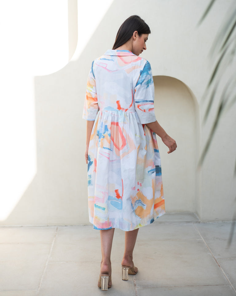 Load image into Gallery viewer, Voila Cuban Collar Dress