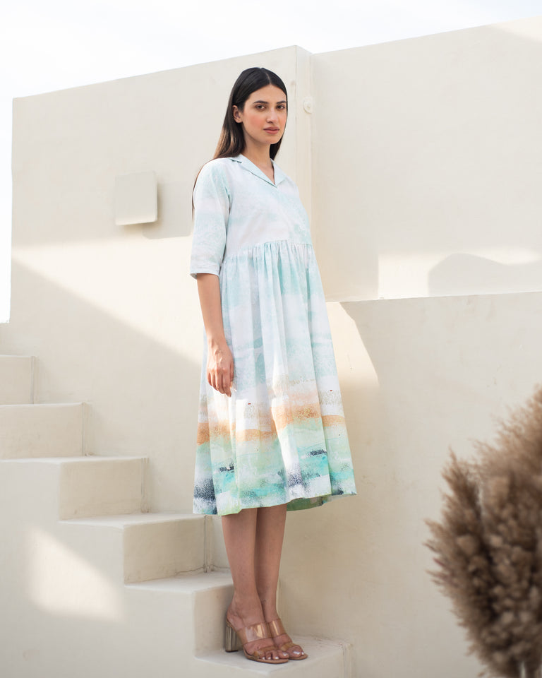 Load image into Gallery viewer, Abel Cuban Collar Dress
