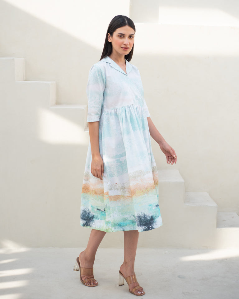 Load image into Gallery viewer, Abel Cuban Collar Dress