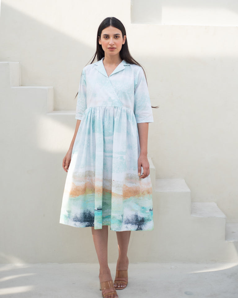 Load image into Gallery viewer, Abel Cuban Collar Dress