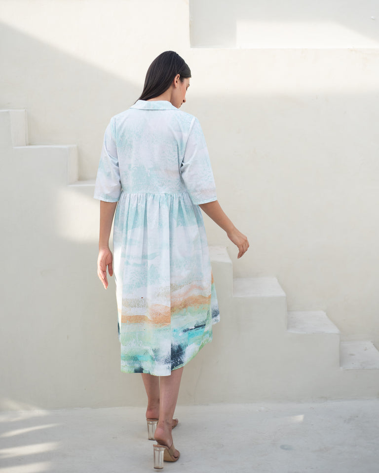 Load image into Gallery viewer, Abel Cuban Collar Dress