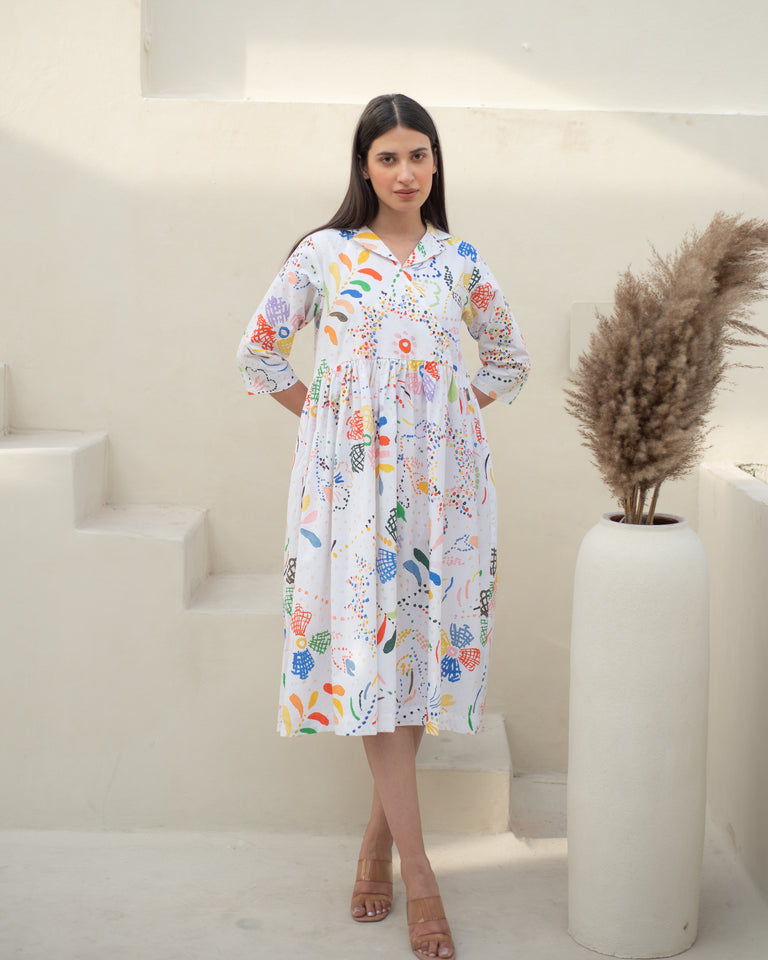 Load image into Gallery viewer, Wilmar Cuban Collar Dress