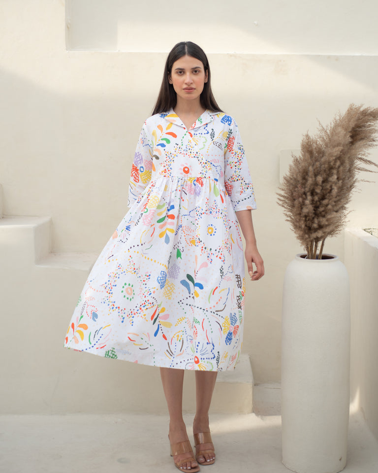 Load image into Gallery viewer, Wilmar Cuban Collar Dress