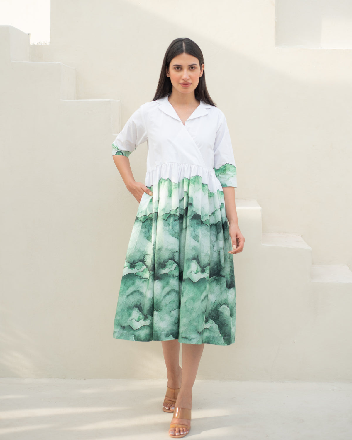 Evoke Cuban Collar Dress
