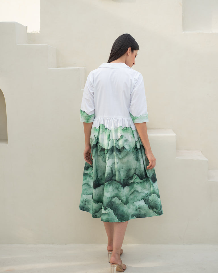 Load image into Gallery viewer, Evoke Cuban Collar Dress